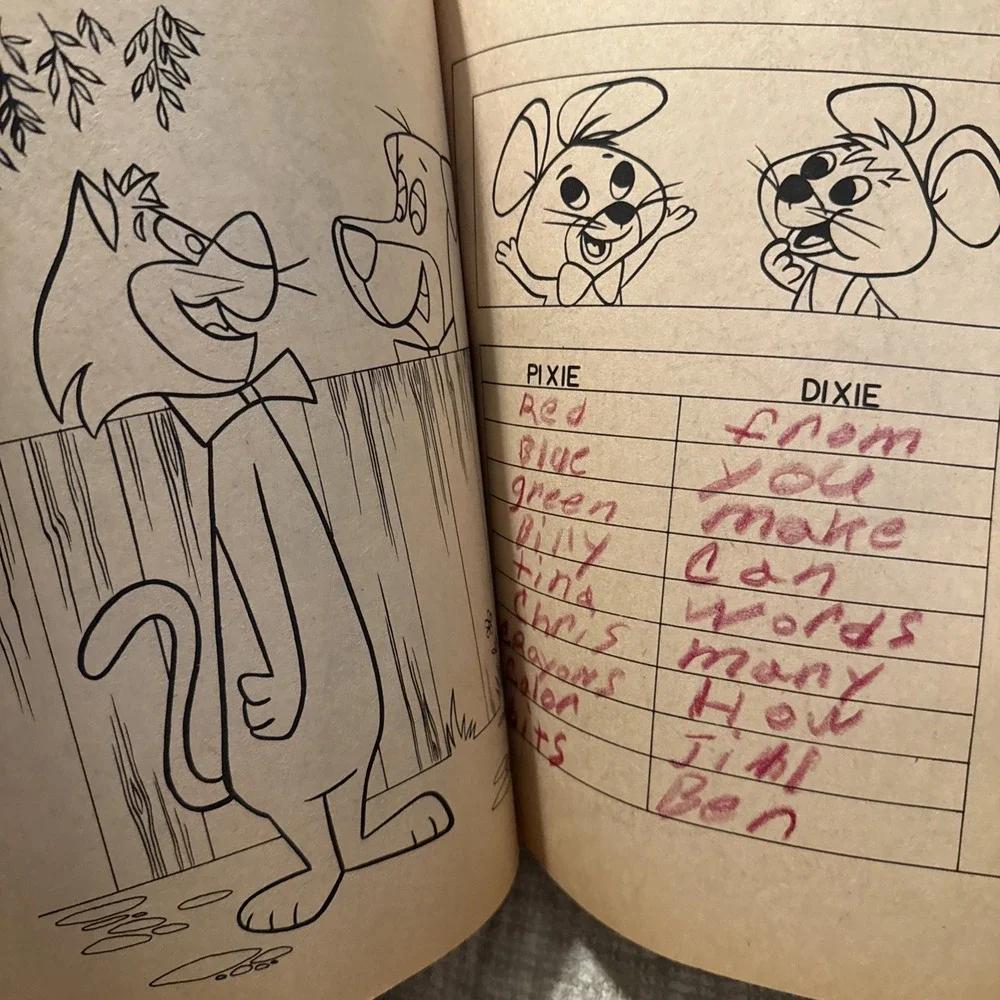 Vintage Huckleberry‎ Hound Activity Fun Coloring Book 1976 Hanna Barbera